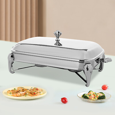 #ad 2.9L Silver Chafing Dish Stainless Steel Buffet Catering Chafer Tray Food Warmer $107.10