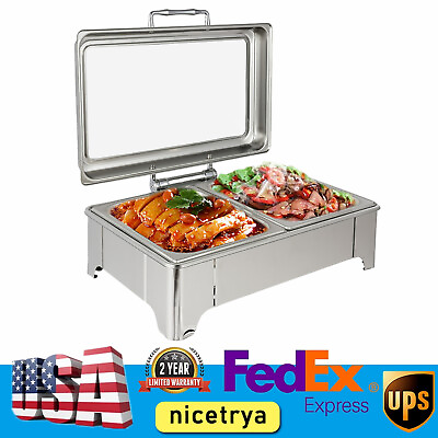 #ad Commercial Electric Chafing Dish Warmer Food Warmer Buffet Server Electric Cater $174.56