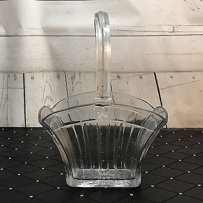 #ad #ad Elegant 100 YO Crystal Clear Heisey Glass Recessed Panel Basket $49.95