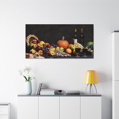 #ad Fresh Fruit and Food on the table Wall Art HD Canvas Stretched 1.5#x27;#x27; $167.92