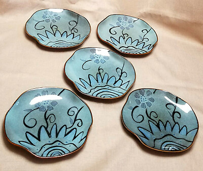 5 Savinio Designs Stoneware Pottery Salad Plates 8.5quot; Set Of 5 MINT $48.00