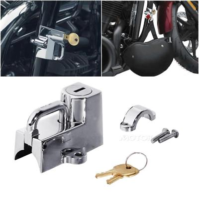 #ad Chrome Motor Universal Helmet Lock For For Honda VTX 1300 1800 C R S N F T RETRO $22.99