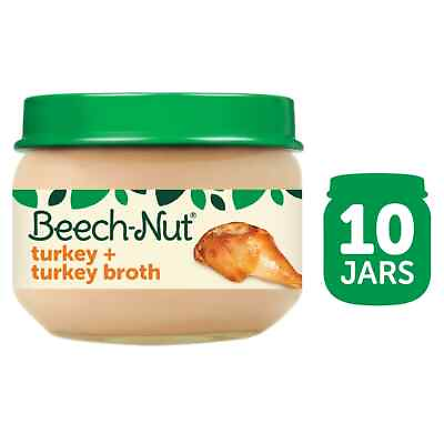 Beech Nut Stage 1 Baby Food Turkey amp; Turkey Broth 2.5 oz Jar 10 Pack $14.99