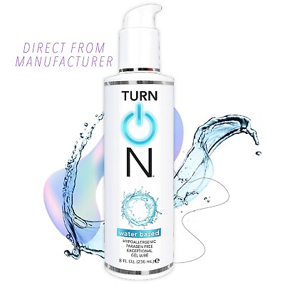 Turn On Water Based Sex Lube 8 Ounce Premium Personal Lubricant Long Lasting $9.99