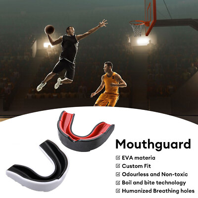 #ad 1 4Pcs Mouth Guard Football Mouth Guard Sports Protector Mouth Guard Tooth Brace $9.99