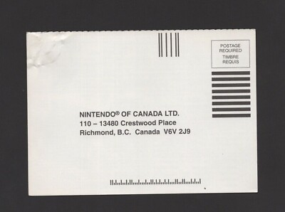 #ad Nintendo of Canada Console C NUS CAN 2 Registration Card INSERT ONLY Authentic $38.99