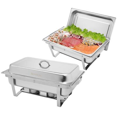 #ad #ad 8 Qt 2 Pack Full Size Stainless Steel Chafing Dishes Buffet Set Silver $73.79