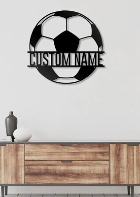 #ad Custom Hanging Football name Sign metal art sign name sign decorative Gift $98.31