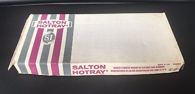 Vintage SALTON Electric Hotray Model H 120 Table Top Gourmet Warming Tray $39.00