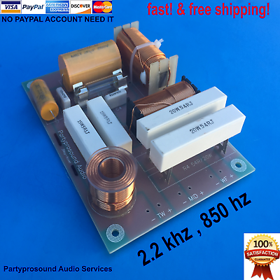 #ad 3 way crossover for JBL speakers 2.2 khz amp; 850 hz frequency pro audio grade #50 $65.00