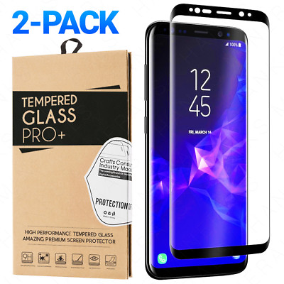 2 Pack Tempered Glass For Samsung Galaxy S8 S9 Plus Note 8 9 Screen Protector $7.98