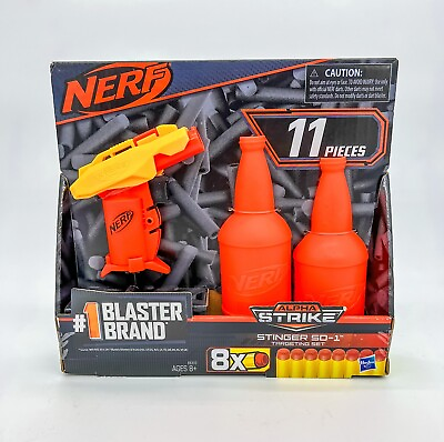 Nerf Alpha Strike Targeting Set w 1 Targeting Nerf Orange Bottle and 8 Darts $10.99