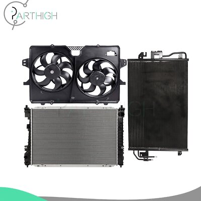 #ad Dual Cooling Fan and Radiator Condenser Car Electric For 2011 2012 Ford Escape $206.99