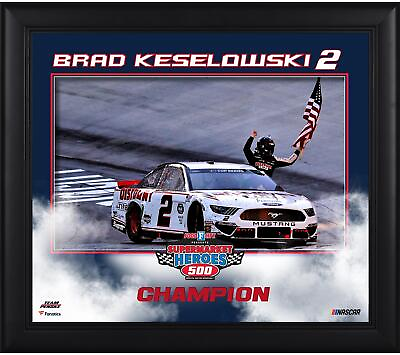 #ad Brad Keselowski FRMD 15x17 2020 Food City Supermarket Heros 500 Champ Collage $37.49