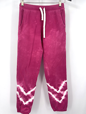 #ad Electric And Rose Vendimia Jogger Womens Small Pink Pima Tie Dye Tie Waist $23.20