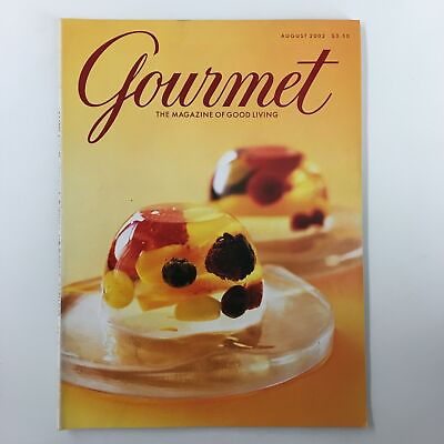 #ad Gourmet Magazine August 2002 Gazpacho Sorbet Salad in a Glass No Label $9.95