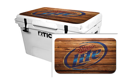 Cooler Wrap Accessories Decal Skin Sticker fits RTIC 65 LID Wood Beer $31.49