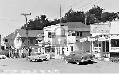 #ad #ad Street View Restaurants Stinson Beach California CA Reprint Postcard $4.99