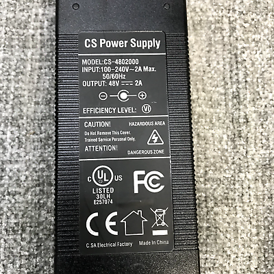 #ad AC DC Adapter For 48V 2A CS Power Supply CS 4802000 DVR NVR Charger Cable Cord $34.99