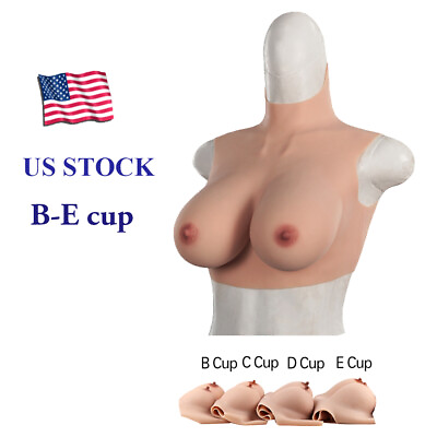 #ad Thinner Fake Boobs Silicone Breast Forms Light Crossdressing Breastplate B G Cup $54.00
