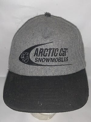 #ad ARTIC CAT SNOWMOBILE HAT CAP ADJUSTABLE STRAPBACK BLACK $19.95