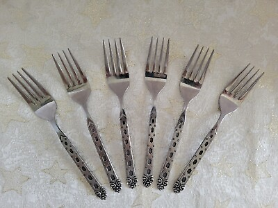 Oneida Northland SAN FRANCISCO Stainless Japan 6 pc. Salad small Forks $48.00