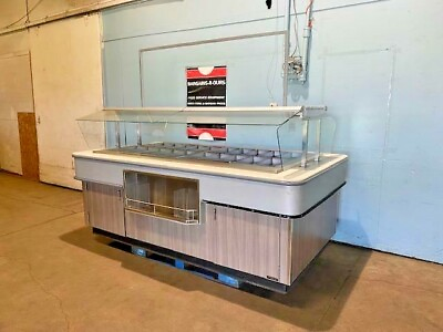 quot;AMTEKCOquot; COMMERCIAL HIGH END LIGHTED FULL SERVICE COLD FOOD SALAD BUFFET ISLAND $3059.99