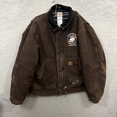 #ad Vintage Carhartt Jacket Mens Extra Large Brown Canvas J22 DKB Artic Quilt Lined $148.88