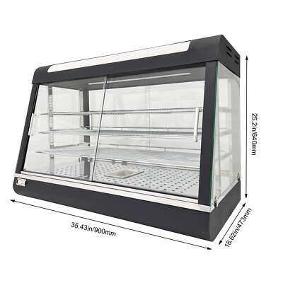 3 Tier Commercial Pizza Egg Tart Showcase 110V Food Warmer Display Case 86 176℉ $794.43