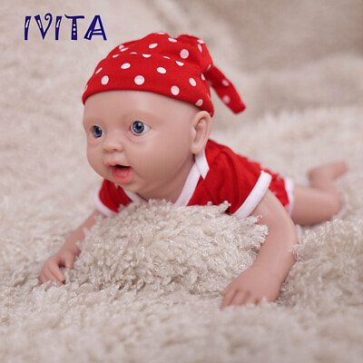 #ad #ad IVITA 15#x27;#x27; Full Soft Silicone Reborn Baby Girl Mouth Open Lifelike Cute Dolls $103.20