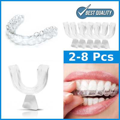 #ad 2 8 Pcs Silicone Night Mouth Guard Teeth Clenching Grind Dental Sleep Aid Oral ✅ $9.99