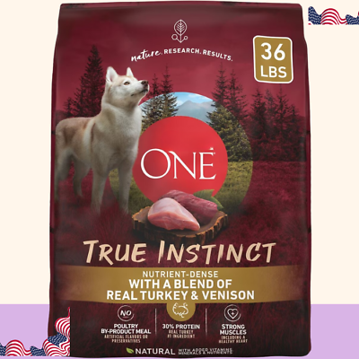 #ad Dry Dog Food for Adult Dogs Real Turkey amp; Venison 36 lb Bag $44.25