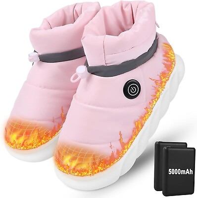 #ad Heated Slippers Booties Foot Warmer for Women with 5000mAh Battery Size 8 9 $59.95