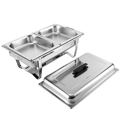 #ad Chafing Dish Buffet Set Stainless Steel Food Warmer Chafer Complete Set 9.51QT $47.50