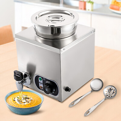 #ad 4L Large Electric Commercial Soup Warmer 4.2Qt Food Warmer Adjustable Temp30 85℃ $109.01