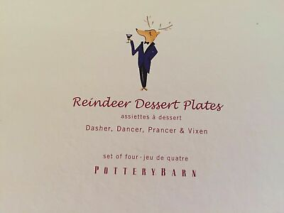 #ad Pottery Barn Reindeer Salad Plate You Pick the Reindeer $20.00