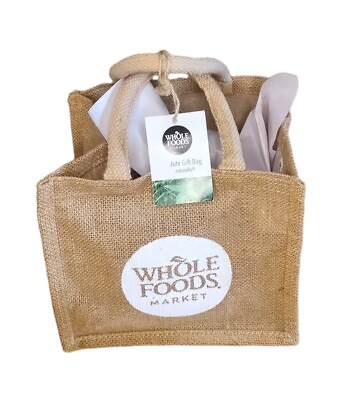 #ad Whole Foods Market Jute Gift Bag ...naturally Organic Tote Made In India $19.99