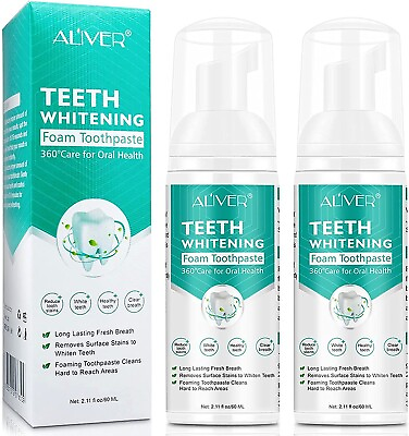 2 PCS Teethaid Mouthwash Whitening Toothpaste Foam Refreshing Breath Deep Clean $13.50