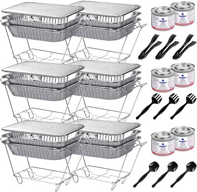 #ad Disposable Chafing Dish Buffet Set Food Warmers for Parties $54.41