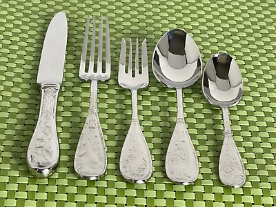 #ad Ricci Argentieri JAPANESE BIRD AND BAMBOO Stainless Glossy Flatware CHOICE E61VG $14.00