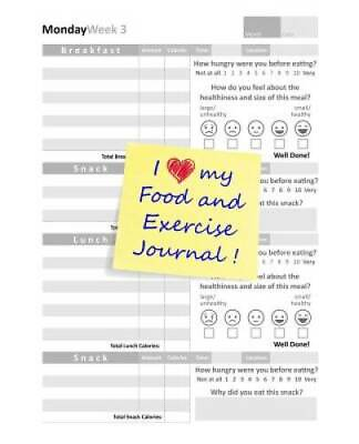 I Love my Food and Exercise Journal Diary By Food Journals GOOD $4.86