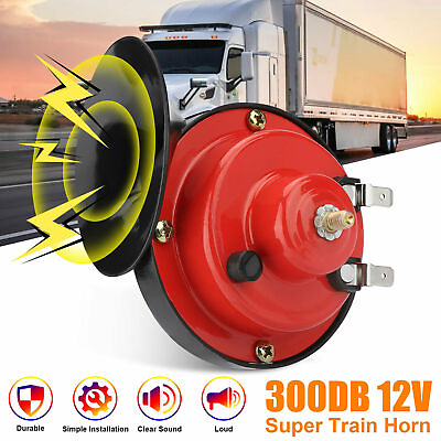 12V 300DB Super Loud Train Horn Waterproof for Motorcycle Car Truck SUV Boat Red $7.52