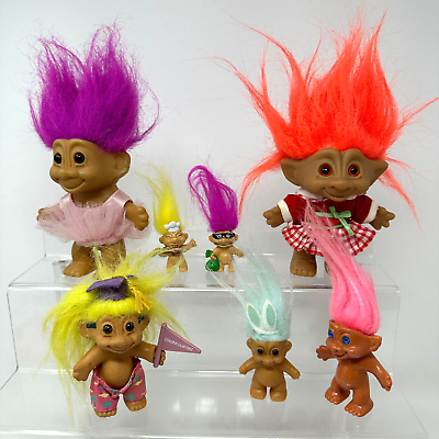 #ad #ad Troll Doll Figures Russ ACE Unbranded Mixed Lot Vintage Modern Trolls $15.99