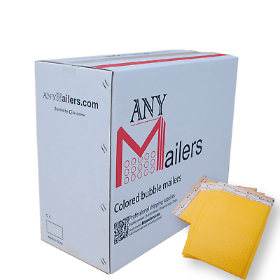 #ad AirnDefense 500 #0 6.5X10quot; Yellow Poly Bubble Mailers Shipping Padded Envelope $66.95