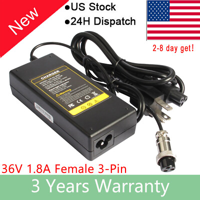 New 36 Volt Battery Charger For Electric Scooter ATV 36V Electric Scooter Bike $12.99