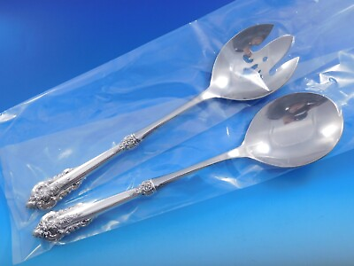 #ad Grande Baroque by Wallace Sterling Silver Salad Serving Set Custom WS 11 1 2quot; $149.00