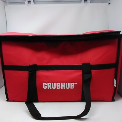 #ad Grubhub XL 22quot;x13quot;x12quot; XL Insulated Food Delivery Bag Carrying Tote $29.74