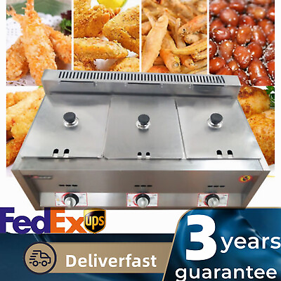 #ad 3 Pan Propane Gas Food Warmer Restaurant Tabletop Desktop Countertop Steam Table $176.70