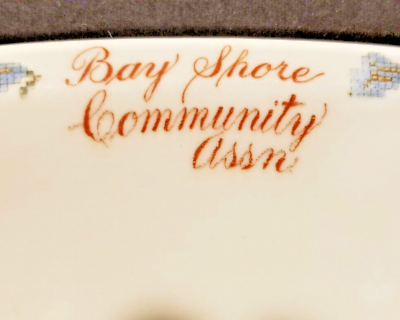 Bay Shore Community Assn SHENANGO CHINA Oval Dish Albert Pick 10x8 LONG ISLAND $34.99