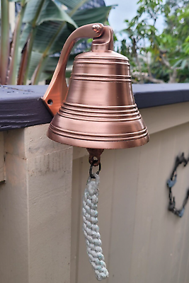#ad #ad Copper Finish Nautical Ship Bell Aluminum Wall Decor Dinner 5quot; Bell $25.06